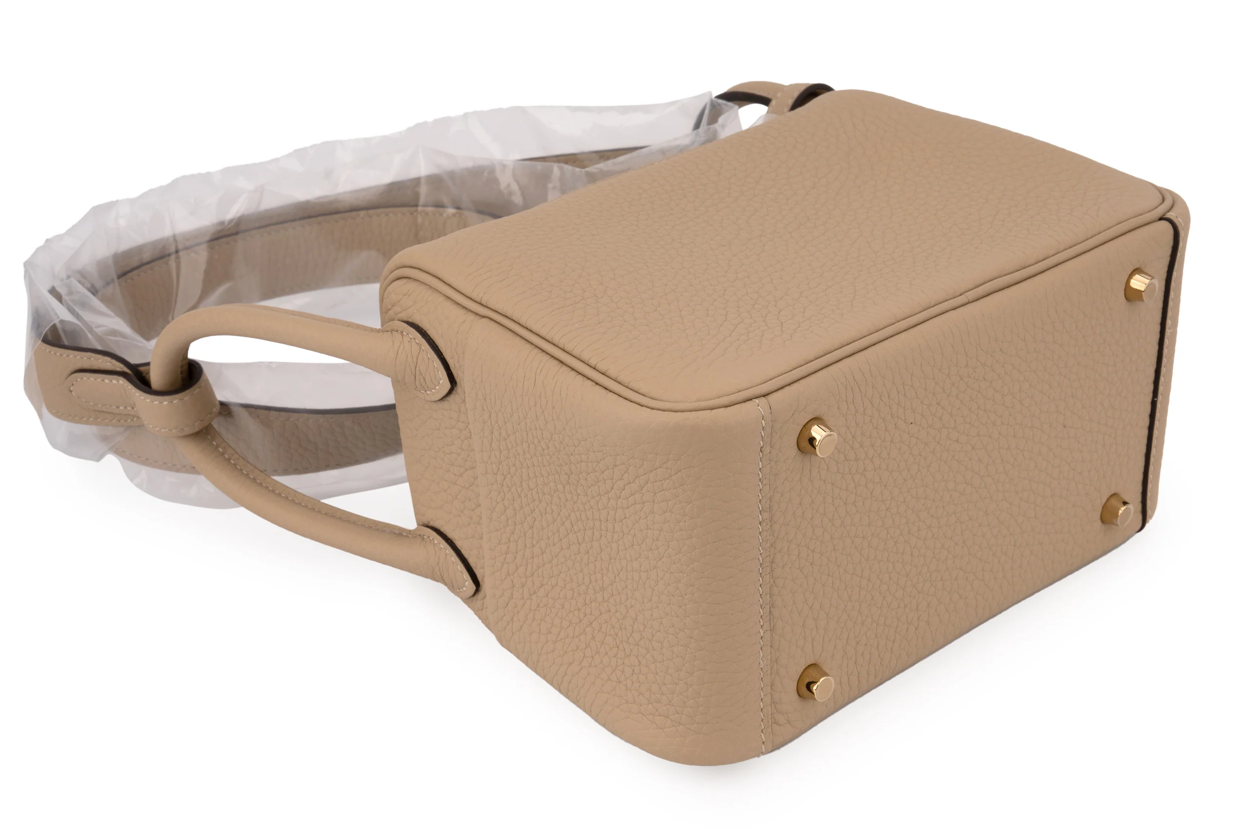 Hermès Mini Lindy	Clemence	Beige Marfa	GHW - Image 11