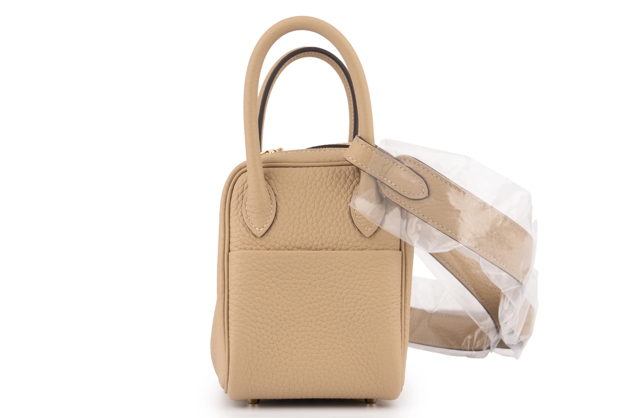 Hermès Mini Lindy	Clemence	Beige Marfa	GHW - Image 3