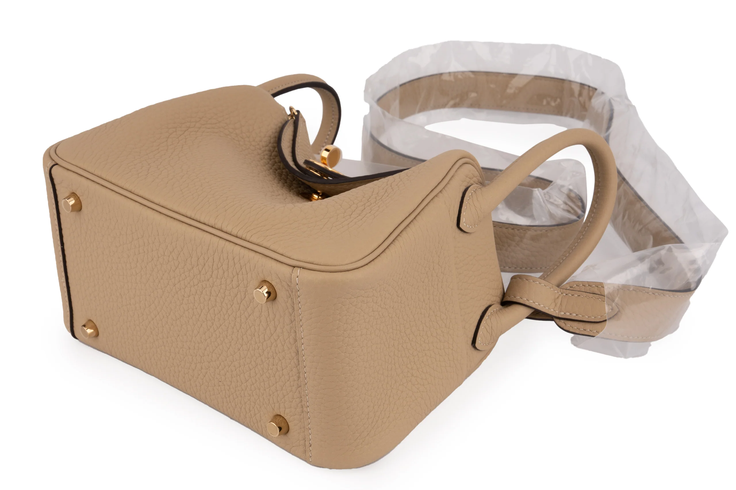 Hermès Mini Lindy	Clemence	Beige Marfa	GHW - Image 8