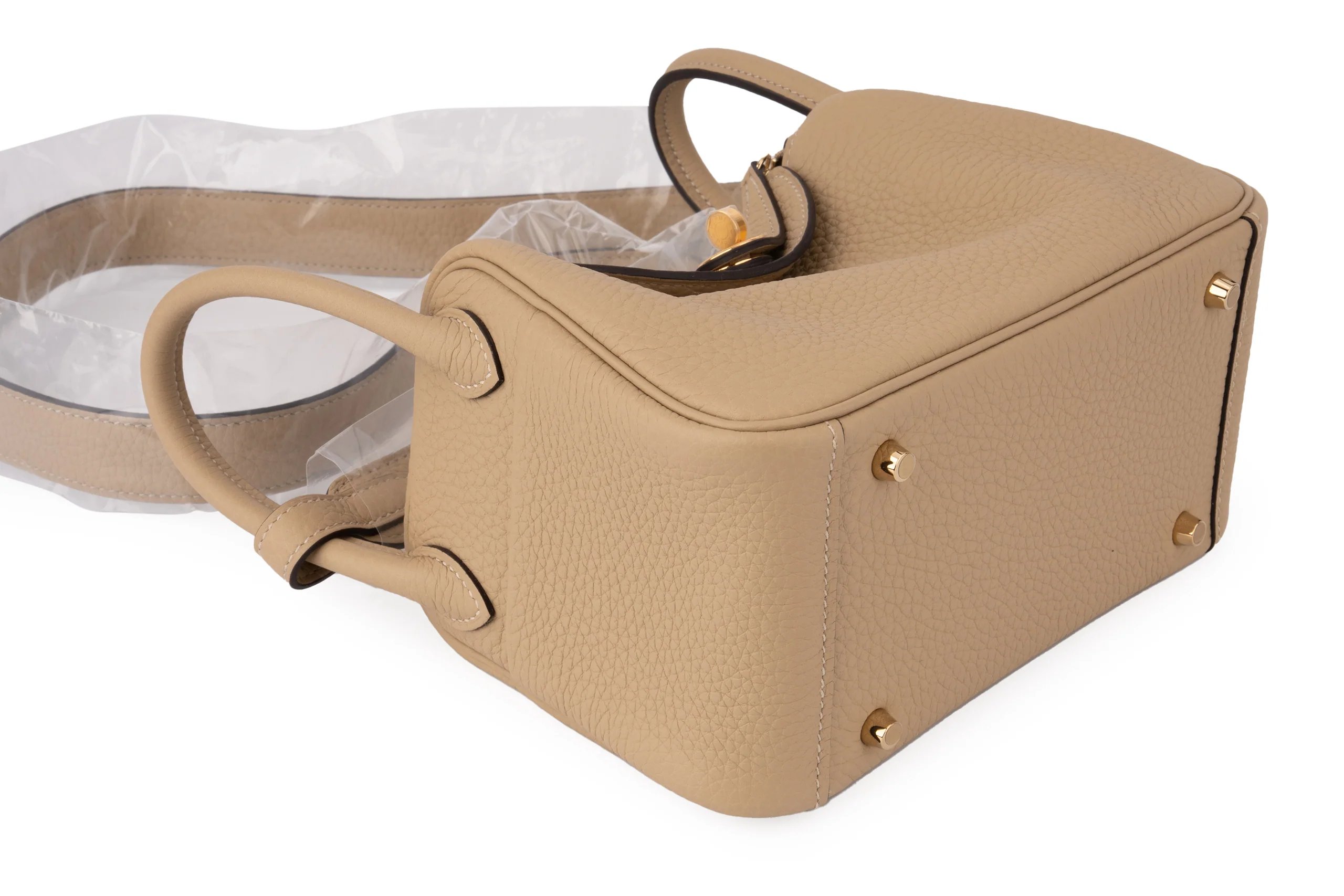 Hermès Mini Lindy	Clemence	Beige Marfa	GHW - Image 9