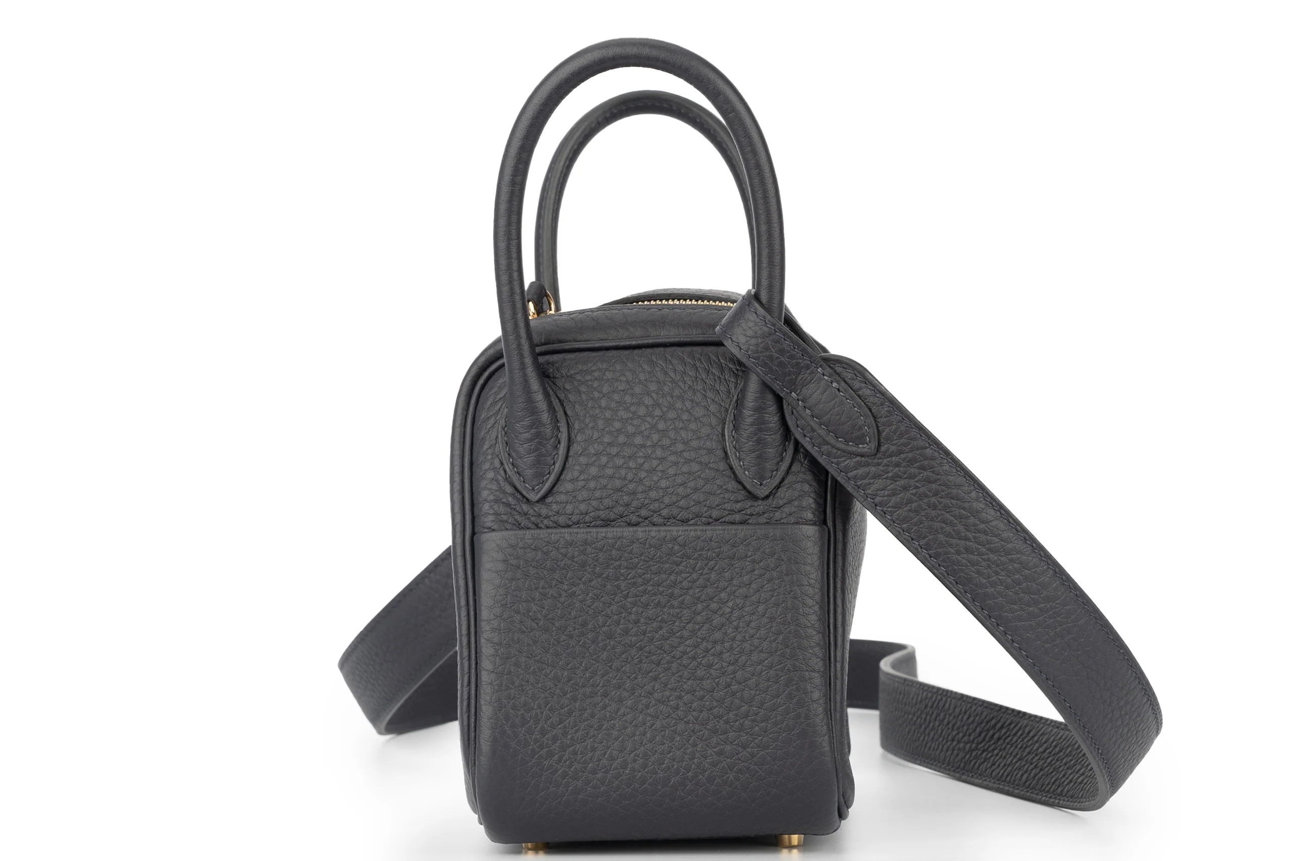 Hermès Mini Lindy Clemence Caban GHW - Image 3