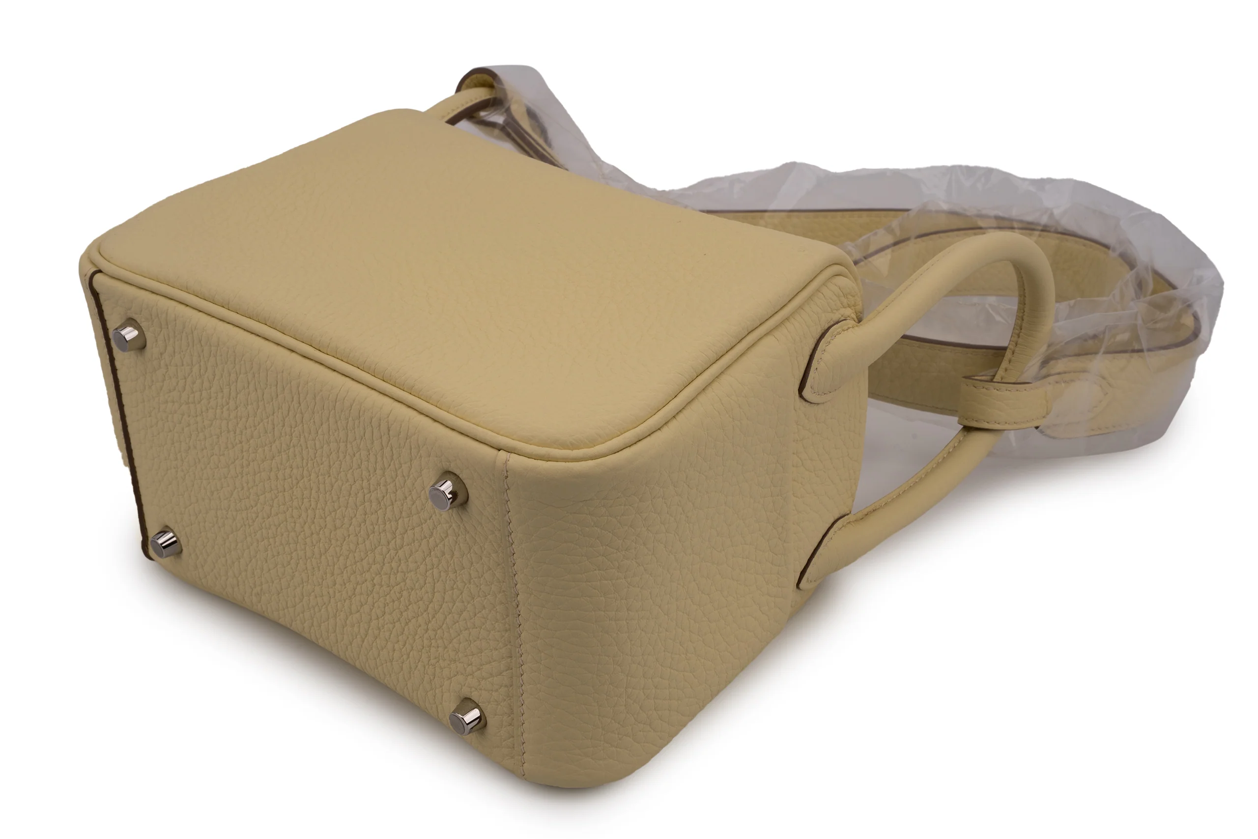 Hermès Mini Lindy Clemence Jaune Milton PHW - Image 10