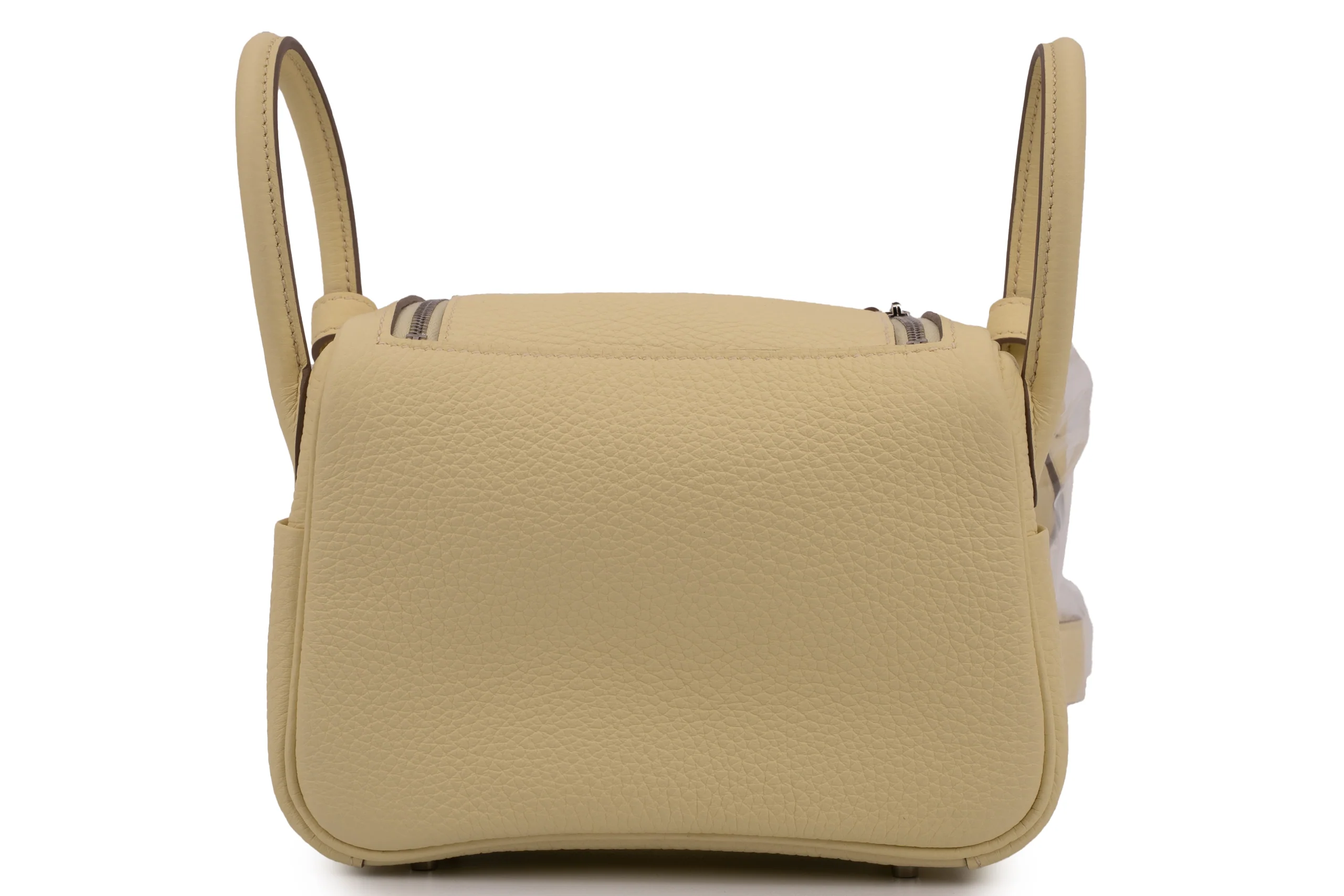 Hermès Mini Lindy Clemence Jaune Milton PHW - Image 4
