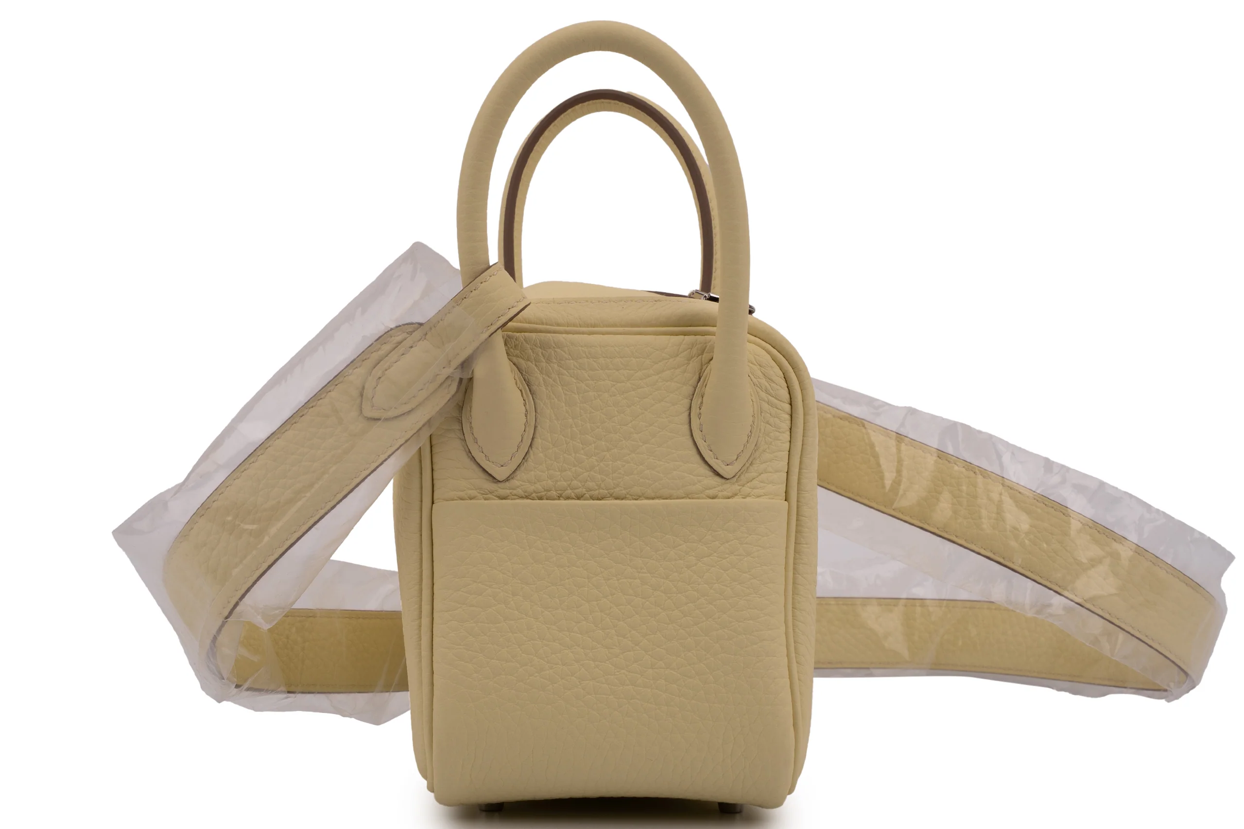 Hermès Mini Lindy Clemence Jaune Milton PHW - Image 5