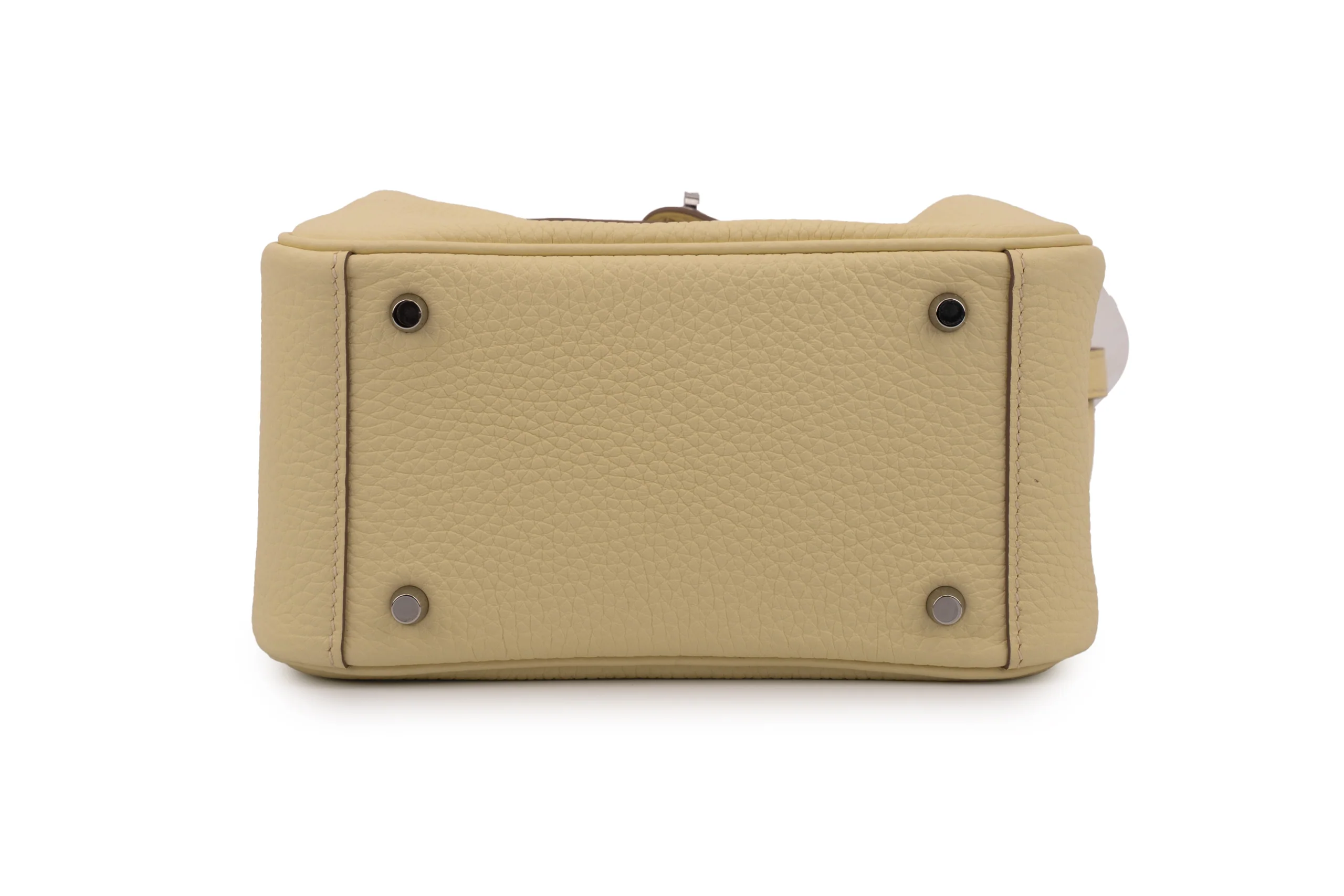 Hermès Mini Lindy Clemence Jaune Milton PHW - Image 6