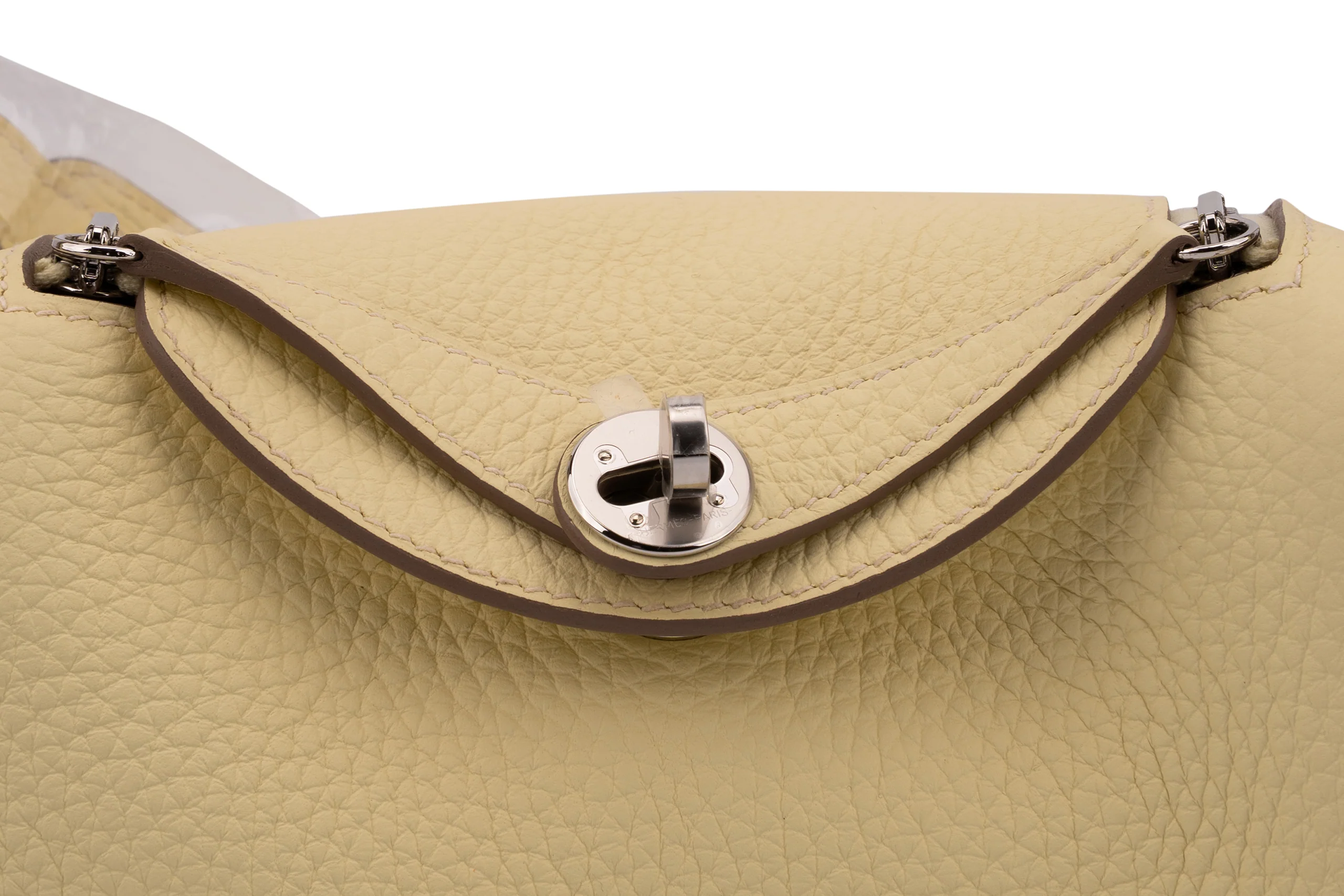 Hermès Mini Lindy Clemence Jaune Milton PHW - Image 7
