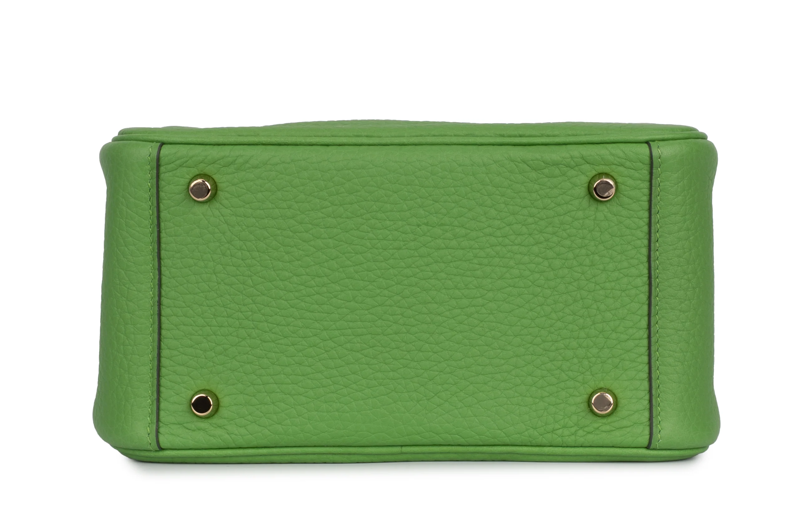 Hermès Mini Lindy Clemence	Vert Yucca	GHW - Image 6