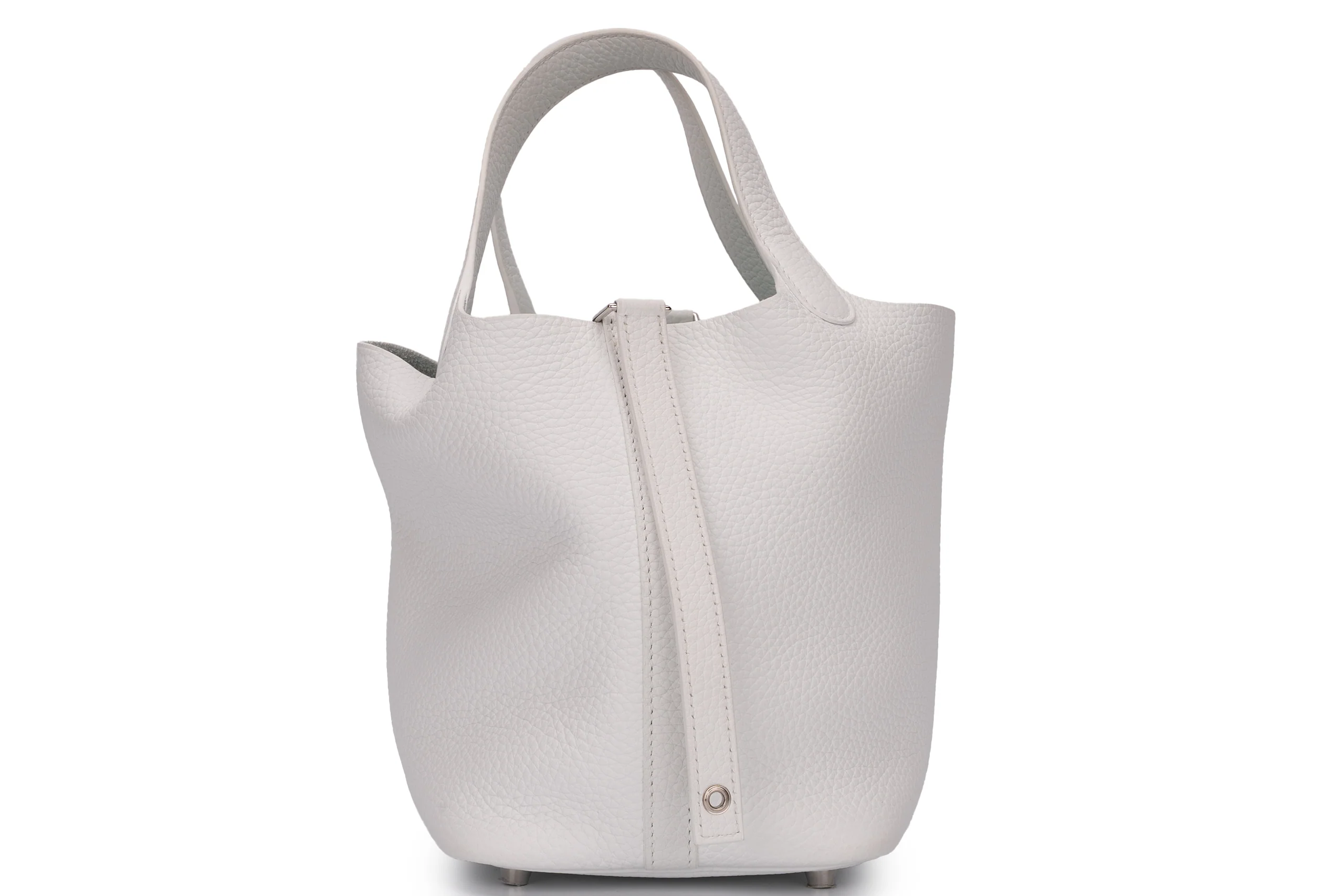 Hermès Picotin 18 Clemence	White	PHW - Image 3