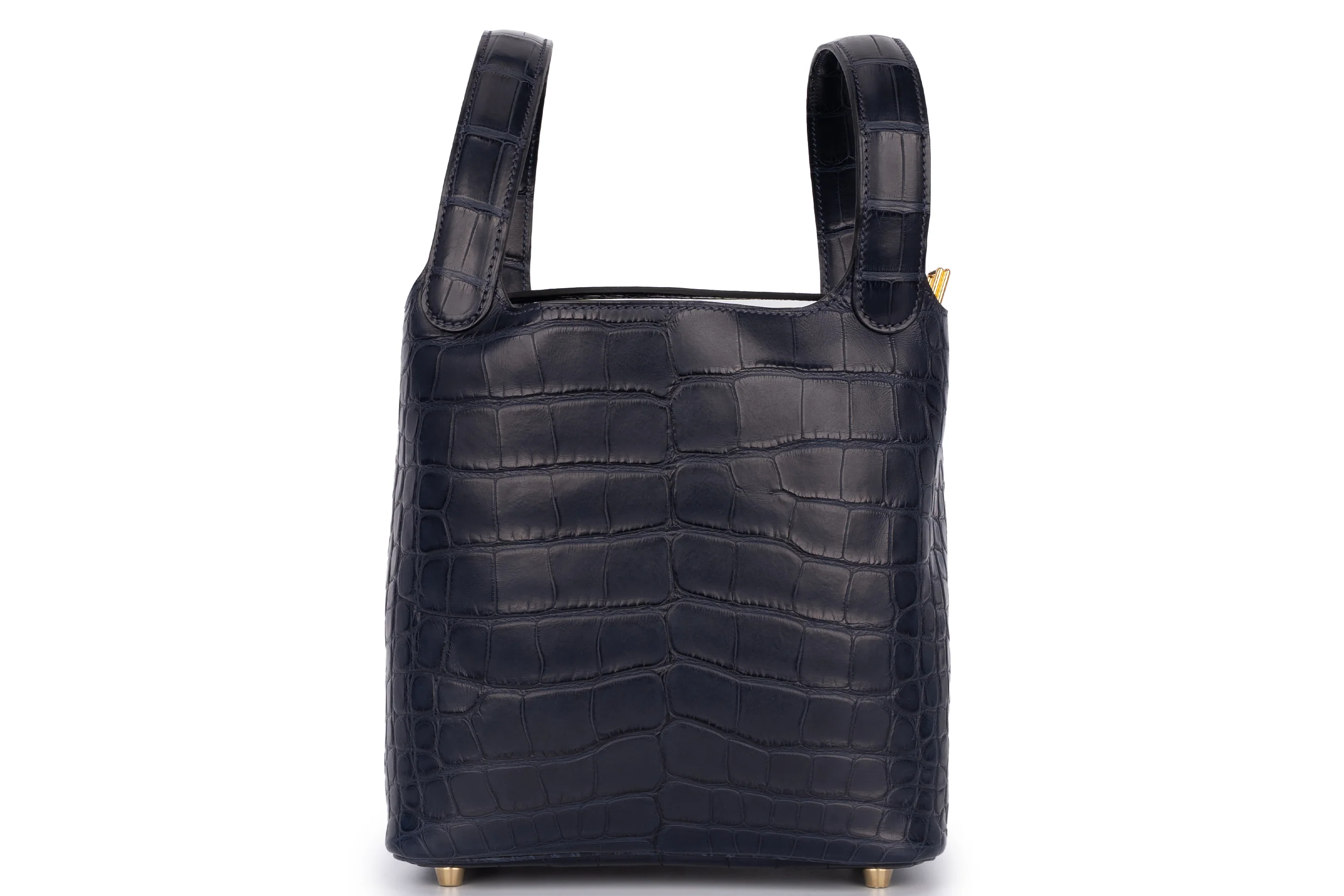 Hermès Picotin 18	Exotic	Alligator Mississippiensis	Bleu Indigo	GHW - Image 4