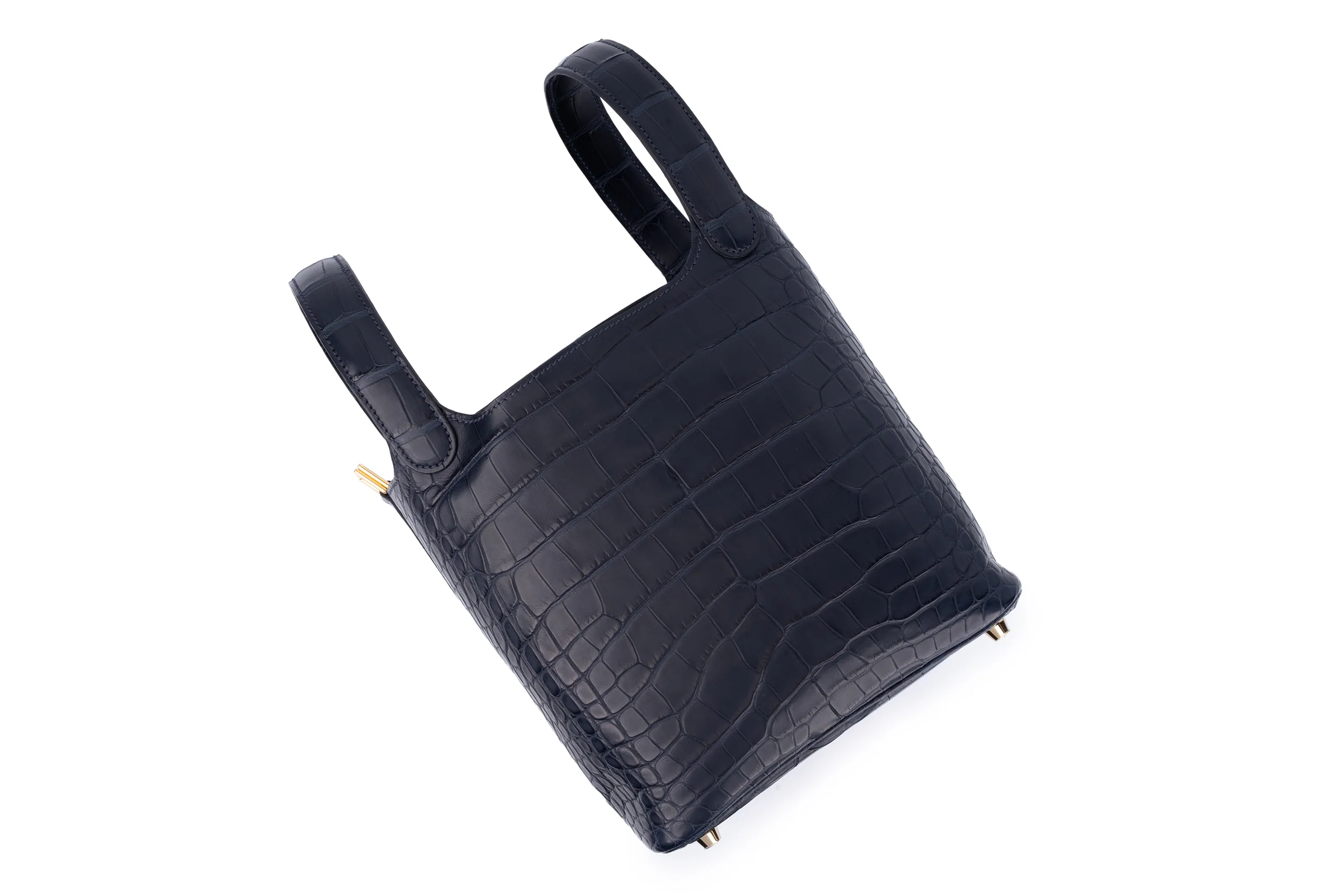 Hermès Picotin 18	Exotic	Alligator Mississippiensis	Bleu Indigo	GHW - Image 8