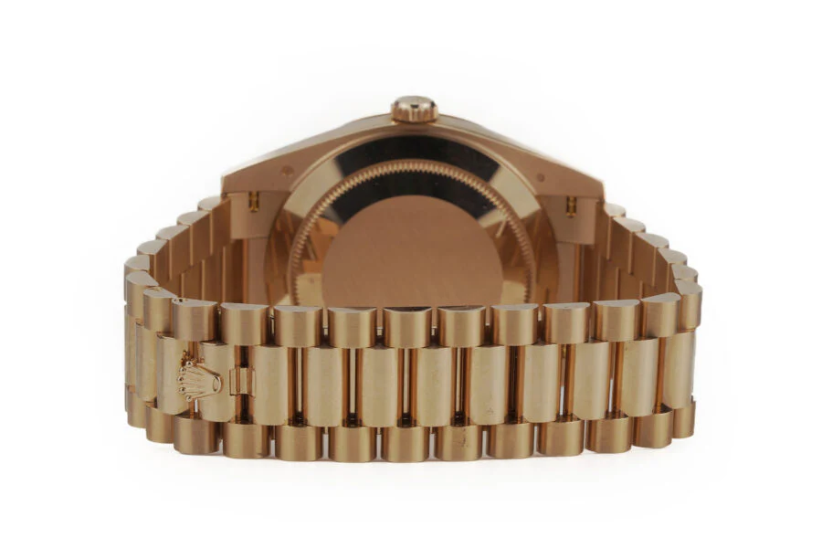 Rolex Day Date Oyster Rose Gold Green Roman Diamond 2023 - Image 4