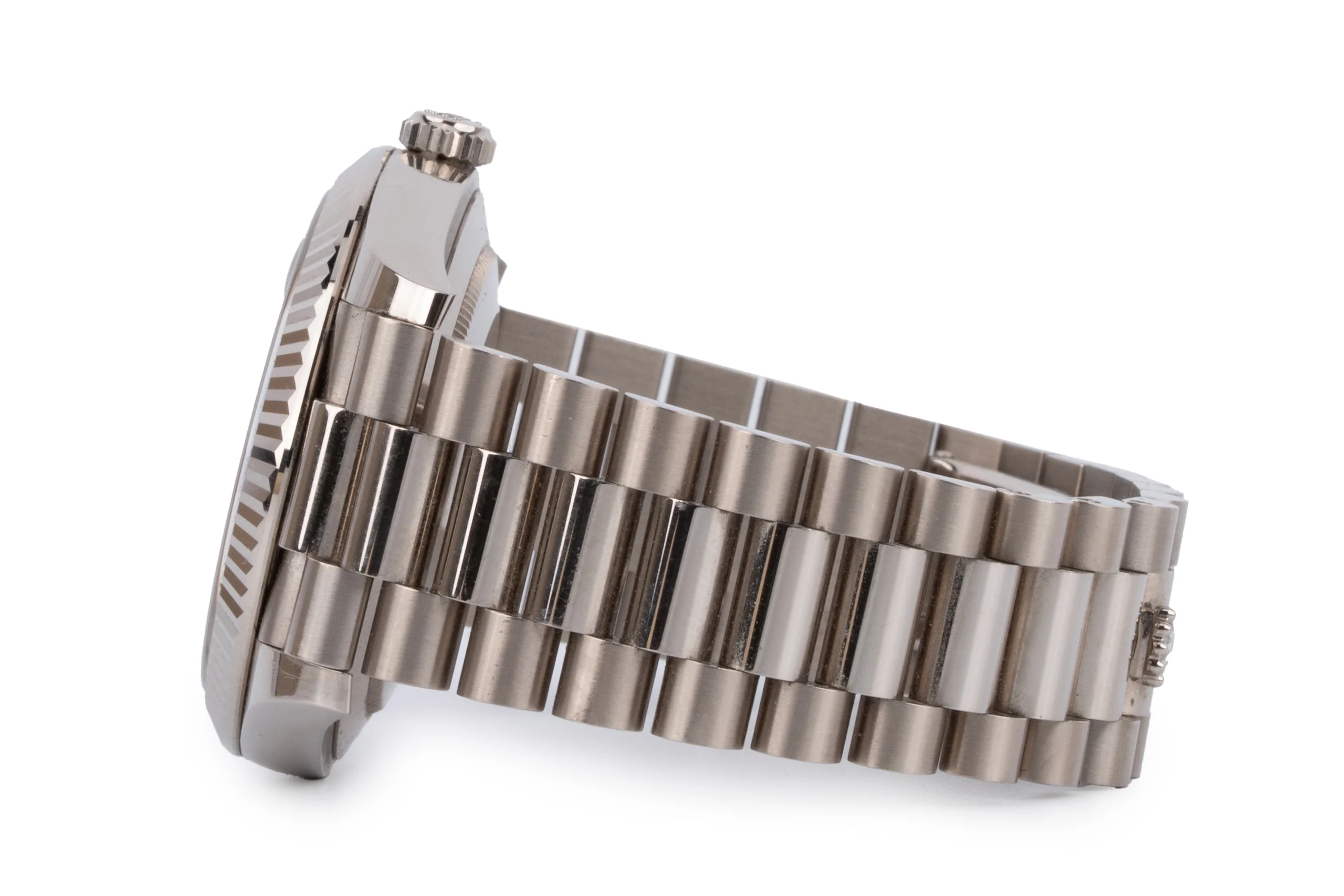 Rolex Day Date White Gold Diamond Paved Sapphire Dial 40mm - Image 2