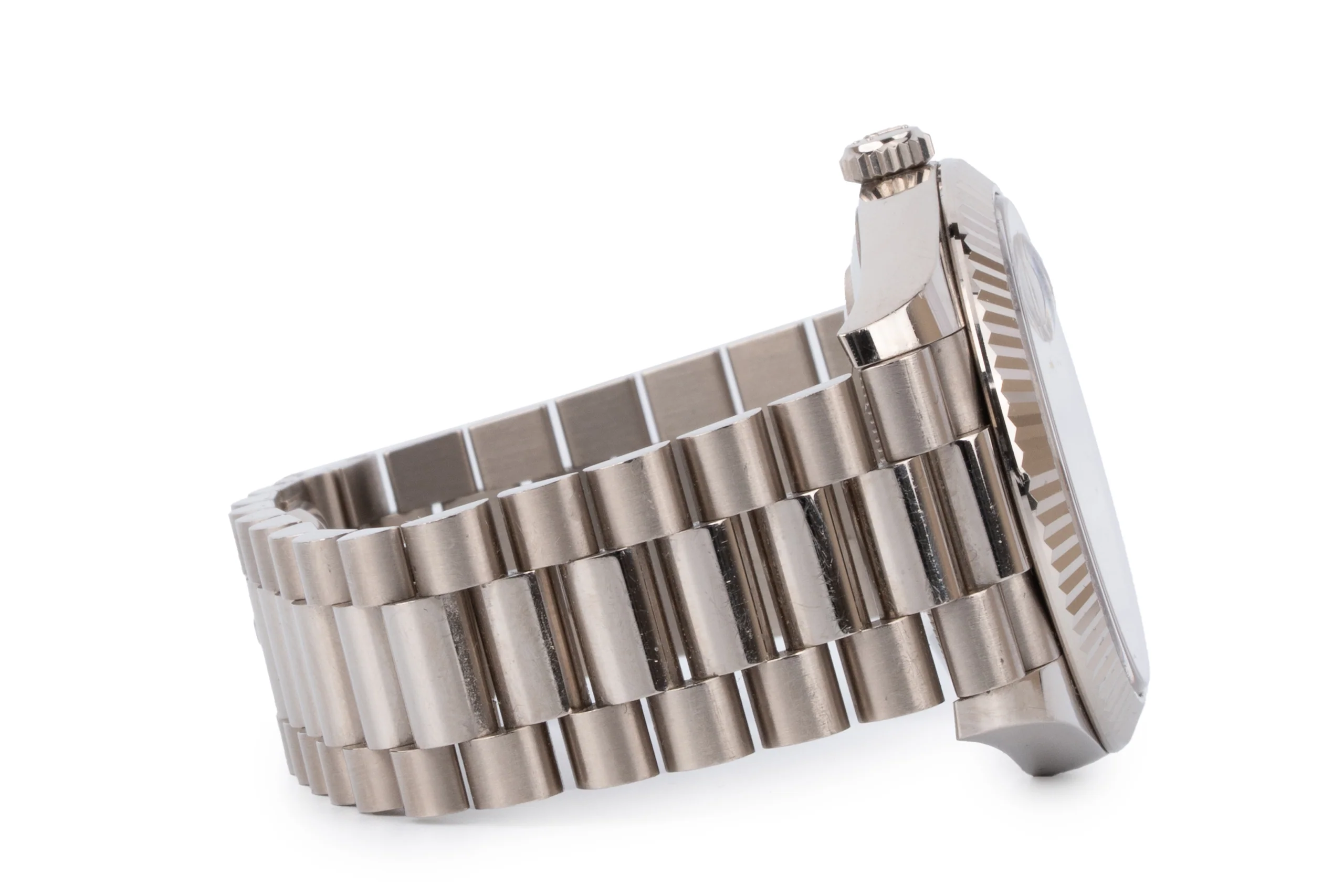 Rolex Day Date White Gold Diamond Paved Sapphire Dial 40mm - Image 4