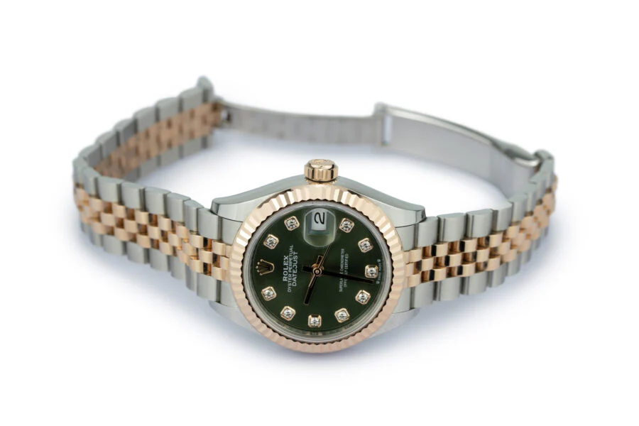 Rolex Lady-Datejust 28mm Green Diamond Dial Jubilee Bracelet | Ref 279171 - Image 5