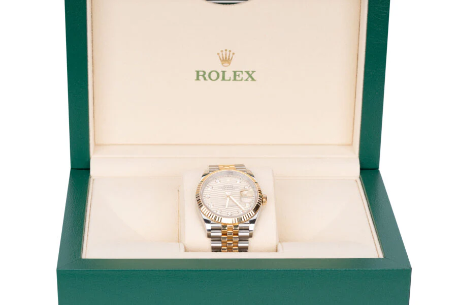 Rolex Rolex Date Just 36mm Jubilee Diamond Fluted - Image 9