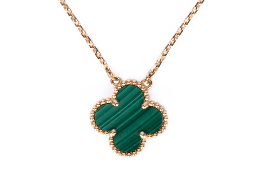 Van Cleef And Arpels Al Hambra Necklace Malachite