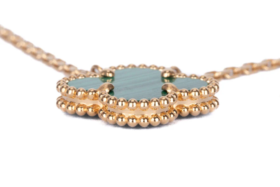 Van Cleef And Arpels Al Hambra Necklace Malachite - Image 4