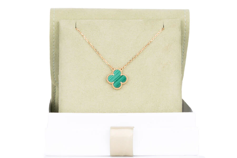 Van Cleef And Arpels Al Hambra Necklace Malachite - Image 5