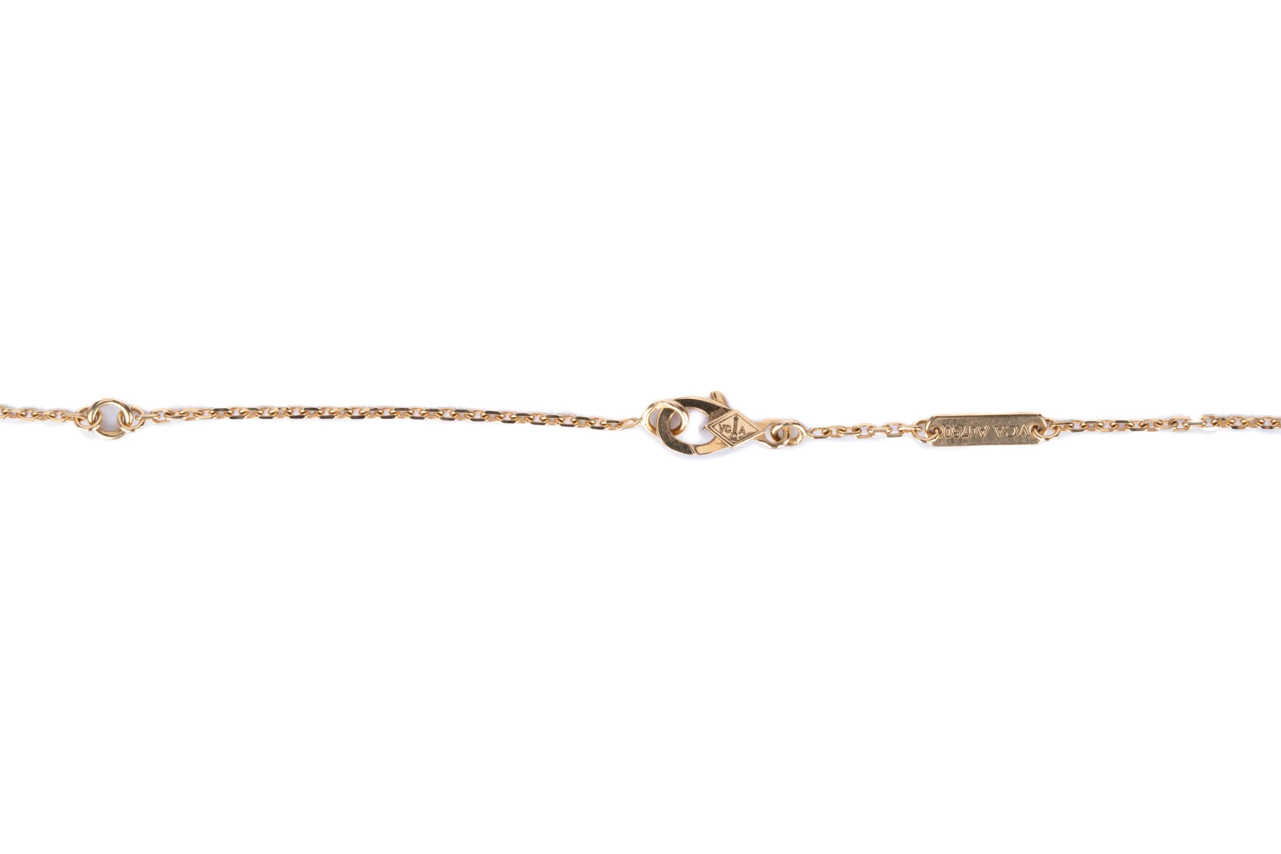Van Cleef And Arpels Alhambra Vintage Necklace Mop 1 Motif Yellow Gold - Image 4