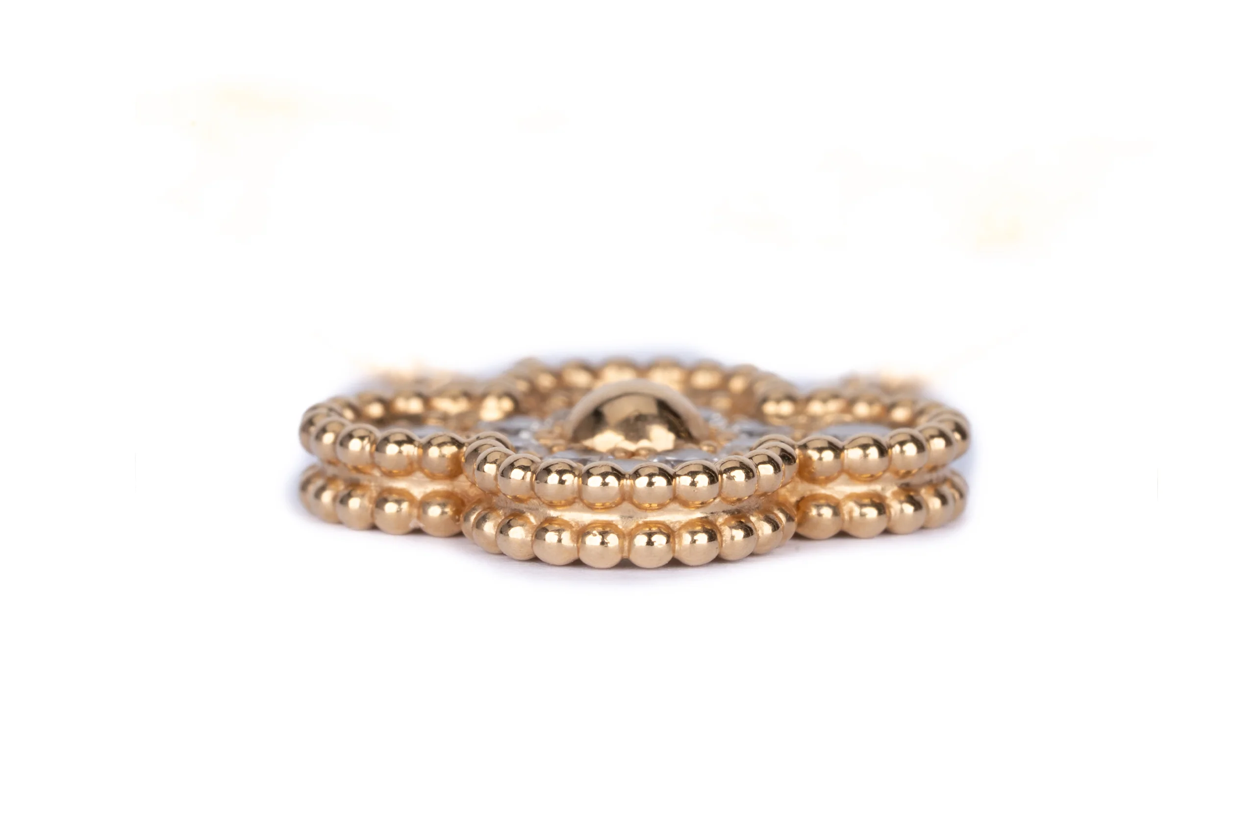 Van Cleef And Arpels Alhambra Vintage Necklace Mop 1 Motif Yellow Gold - Image 5