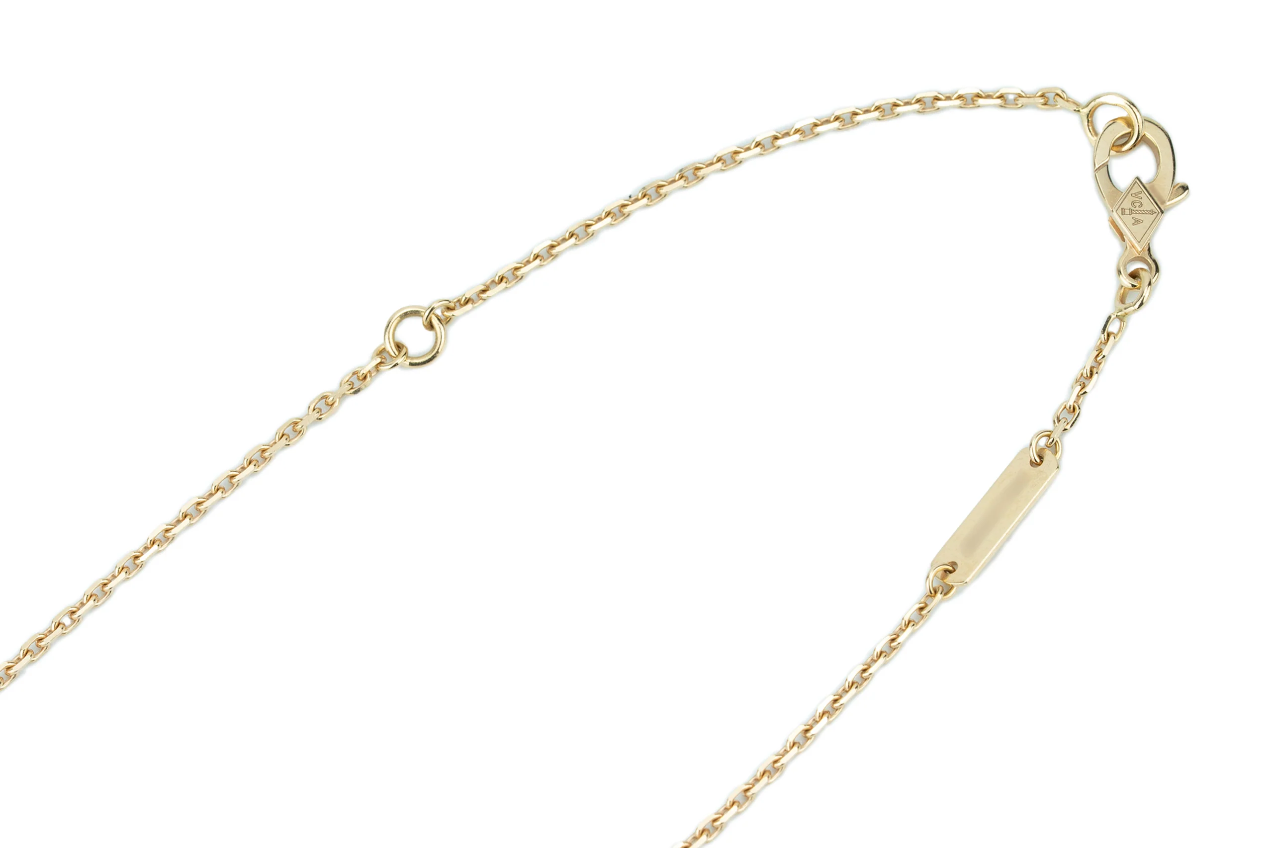 Van Cleef And Arpels Alhambra Vintage Pendant Gray Mother Of Pearl Rose Gold - Image 10