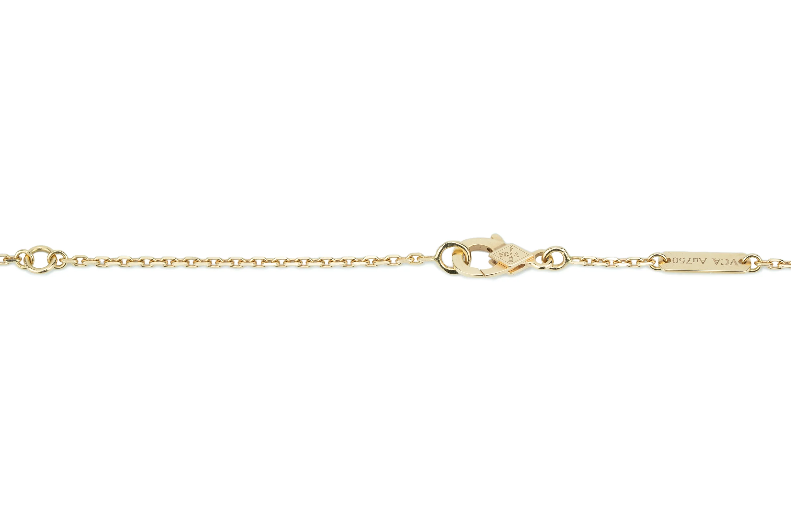 Van Cleef And Arpels Alhambra Vintage Pendant Gray Mother Of Pearl Rose Gold - Image 8