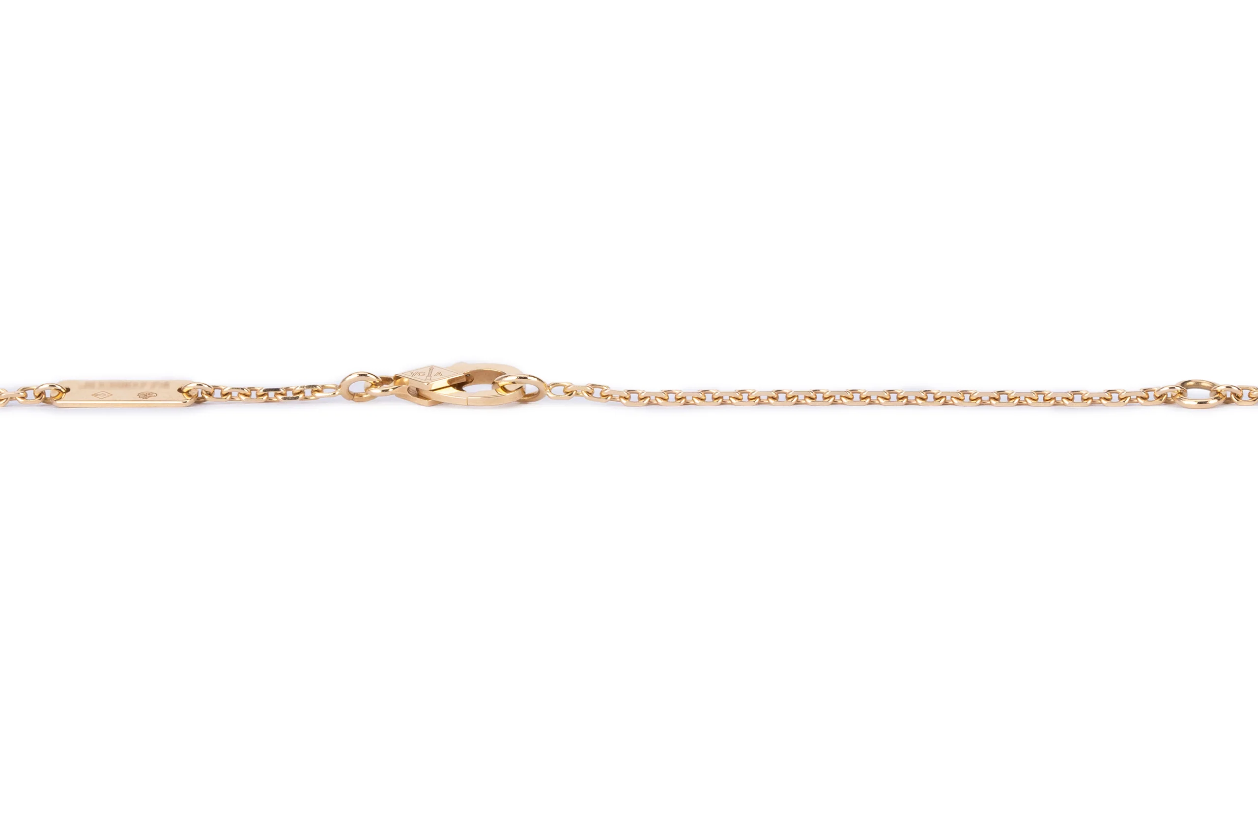 Van Cleef And Arpels Alhambra Vintage Pendant Mother Of Pearl Yellow Gold - Image 4