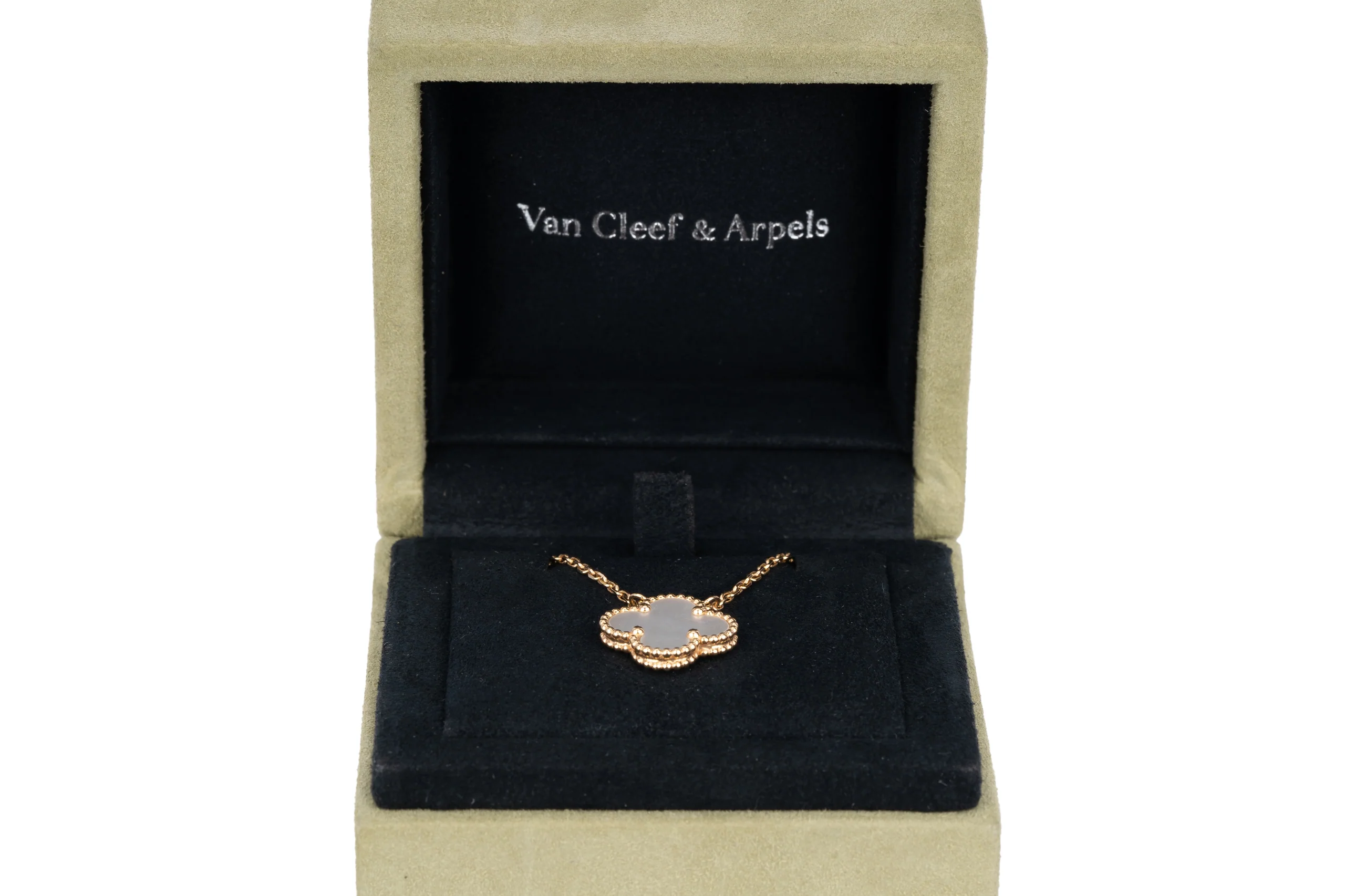 Van Cleef And Arpels Alhambra Vintage Pendant Mother Of Pearl Yellow Gold - Image 5