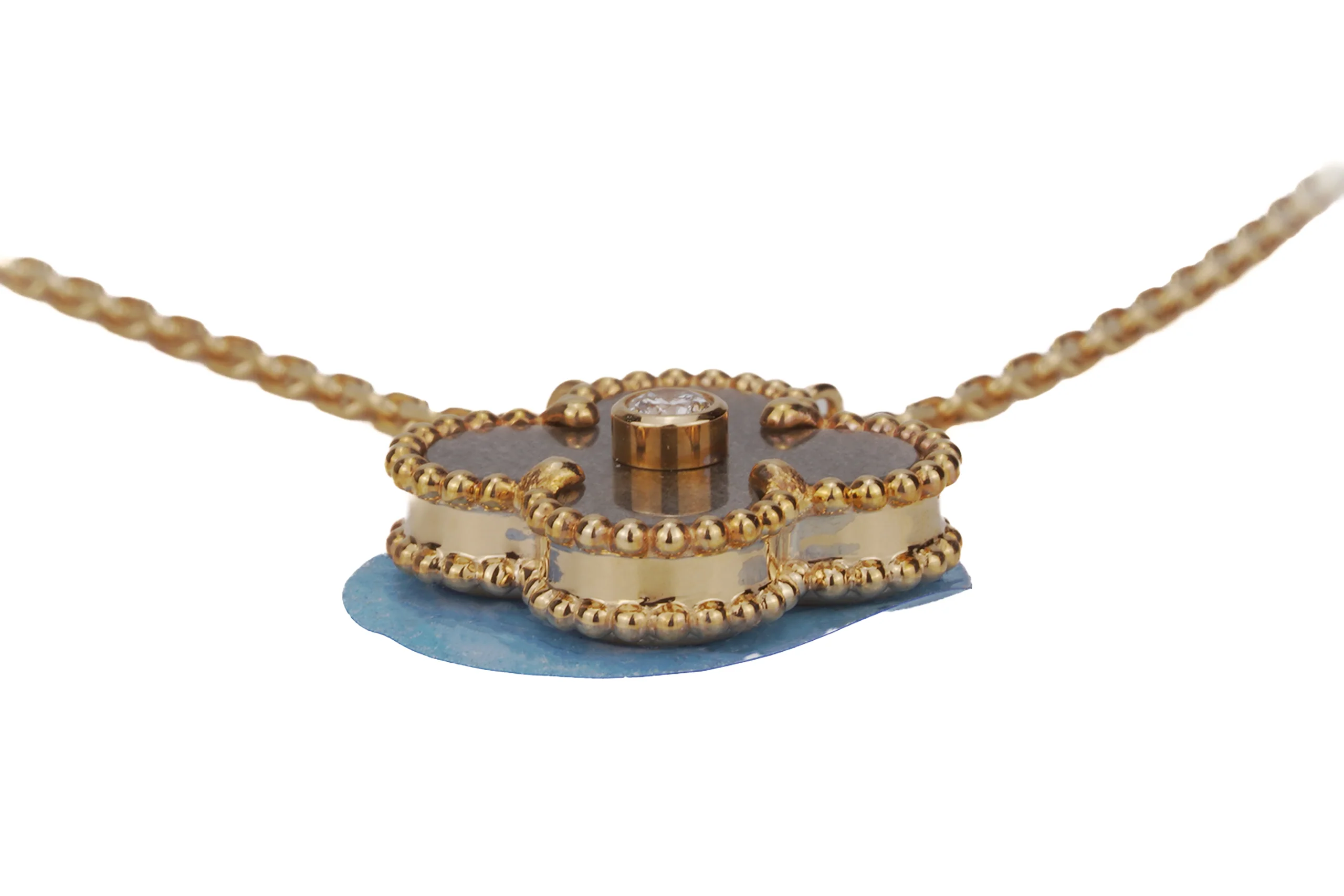 Van Cleef And Arpels Holiday Pendant Vintage Obsidian Rose Gold Diamond - Image 5