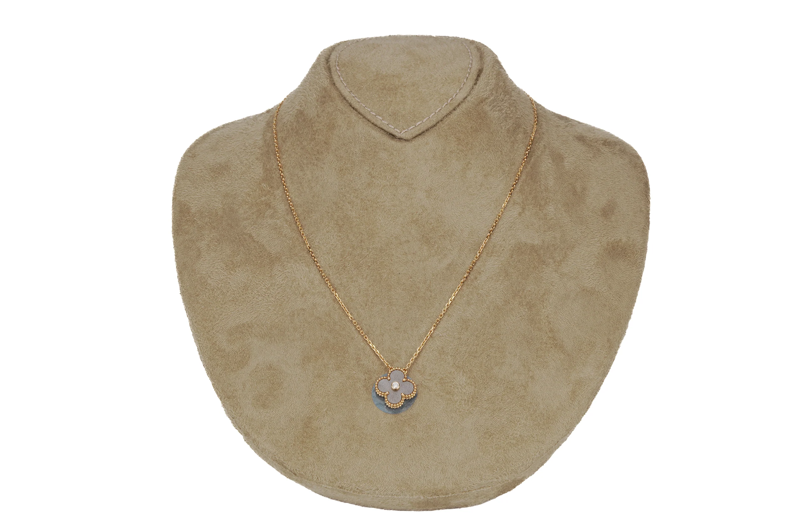 Van Cleef And Arpels Holiday Pendant Vintage Obsidian Rose Gold Diamond - Image 6