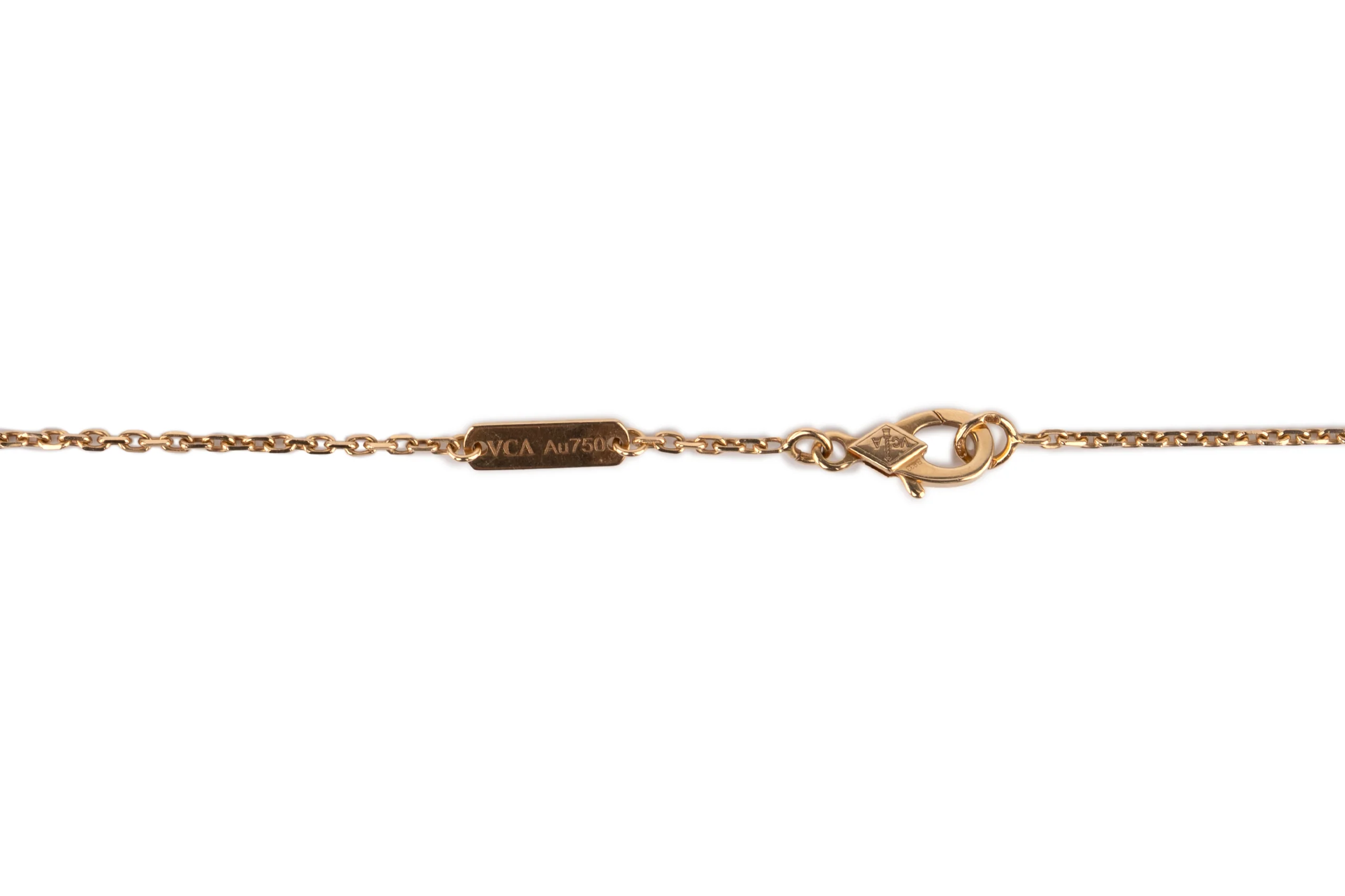 Van Cleef And Arpels  Lucky Alhambra Necklace		1 Motif	Mop	Yellow Gold - Image 3
