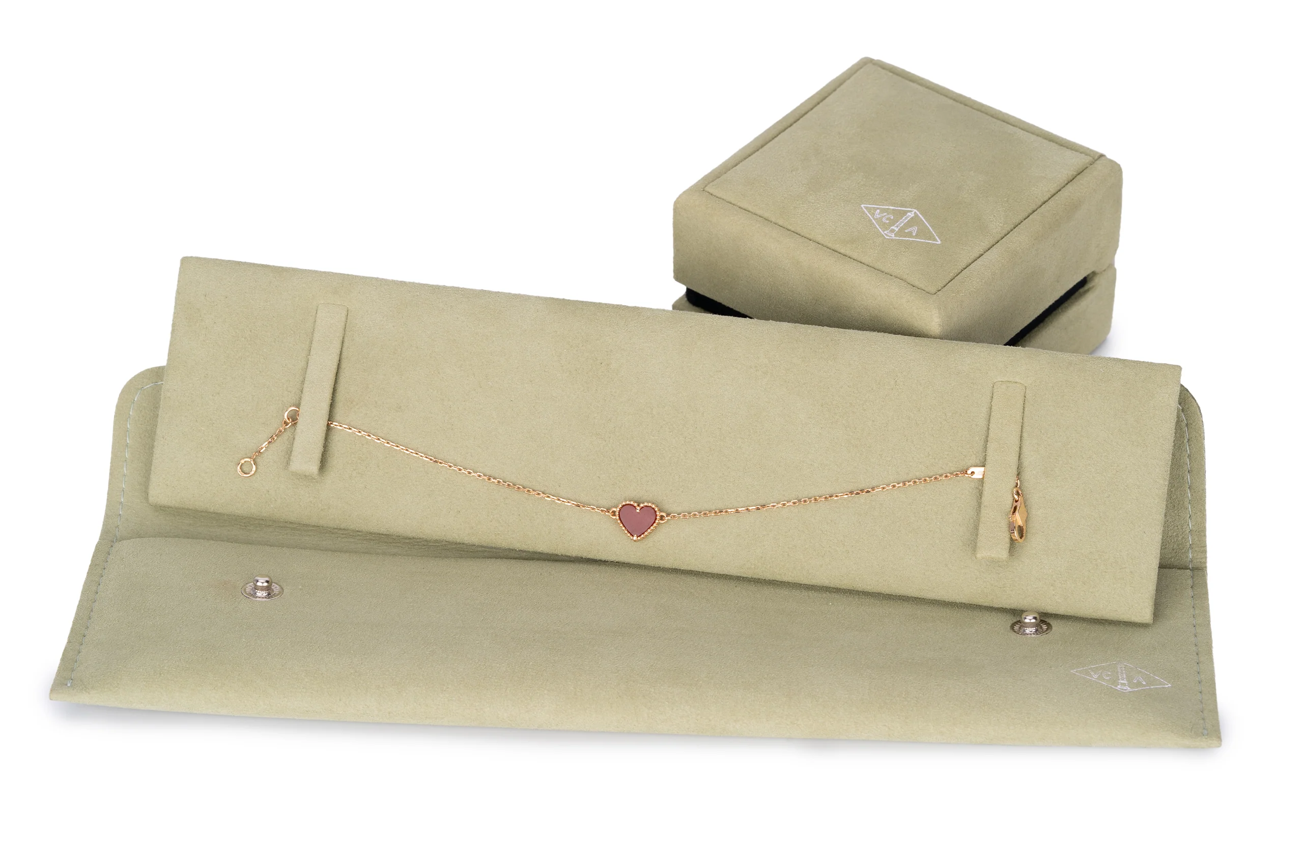 Van Cleef And Arpels Sweet Hearts Bracelet Carnelian Rose Gold - Image 6