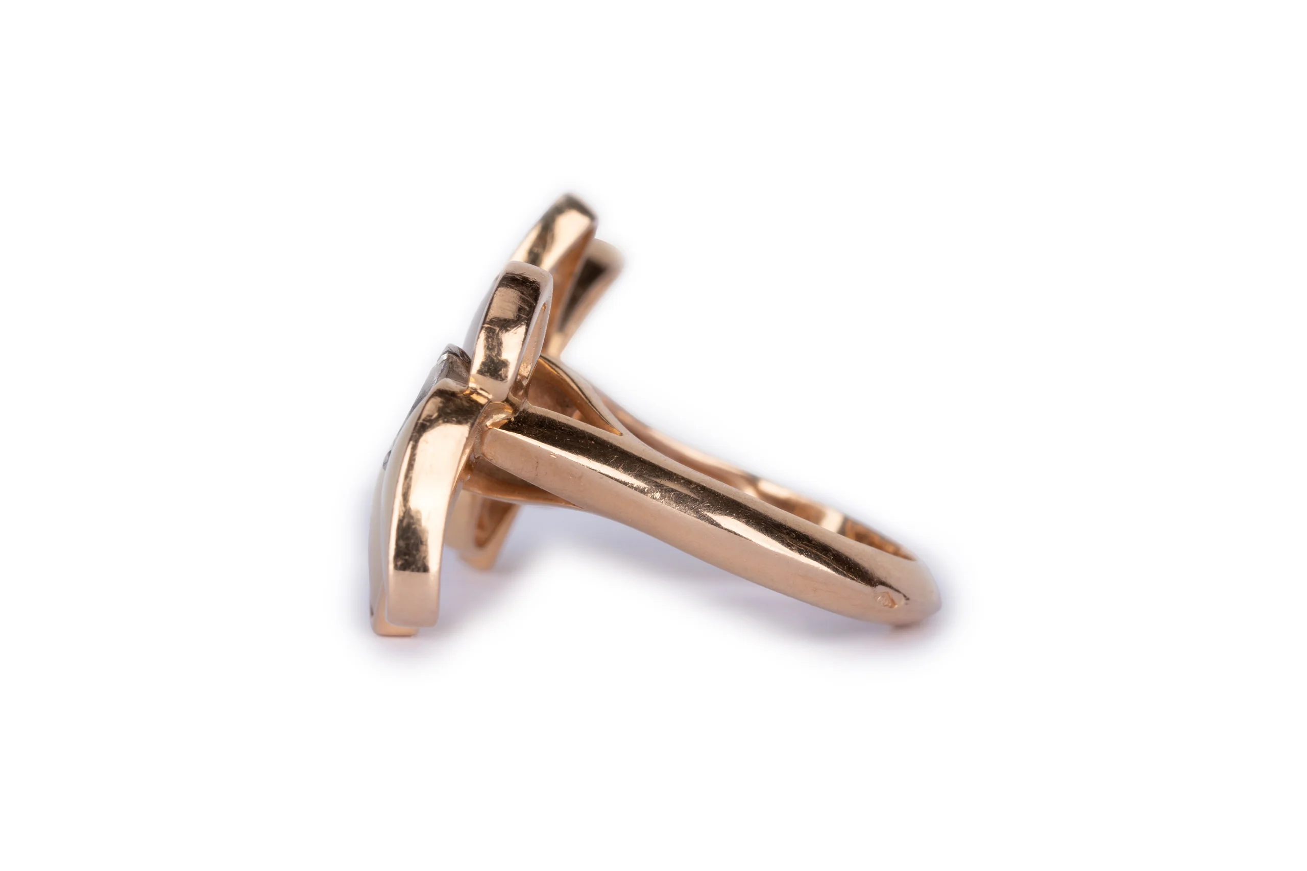 Van Cleef And Arpels Two Butterfly Between The Finger Ring Diamond Mother Of Pearl Rose Gold - Image 6