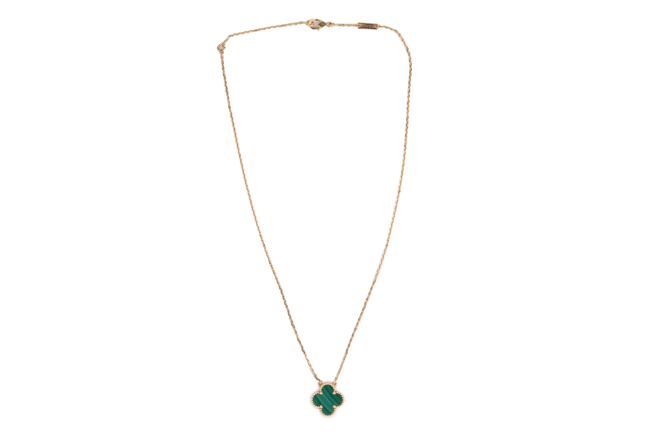 Van Cleef Vintage Alhambra	Pendant		Gold	Malachite - Image 2