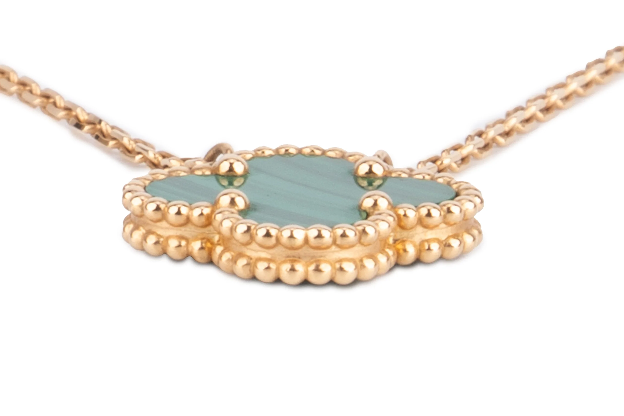 Van Cleef Vintage Alhambra	Pendant		Gold	Malachite - Image 4