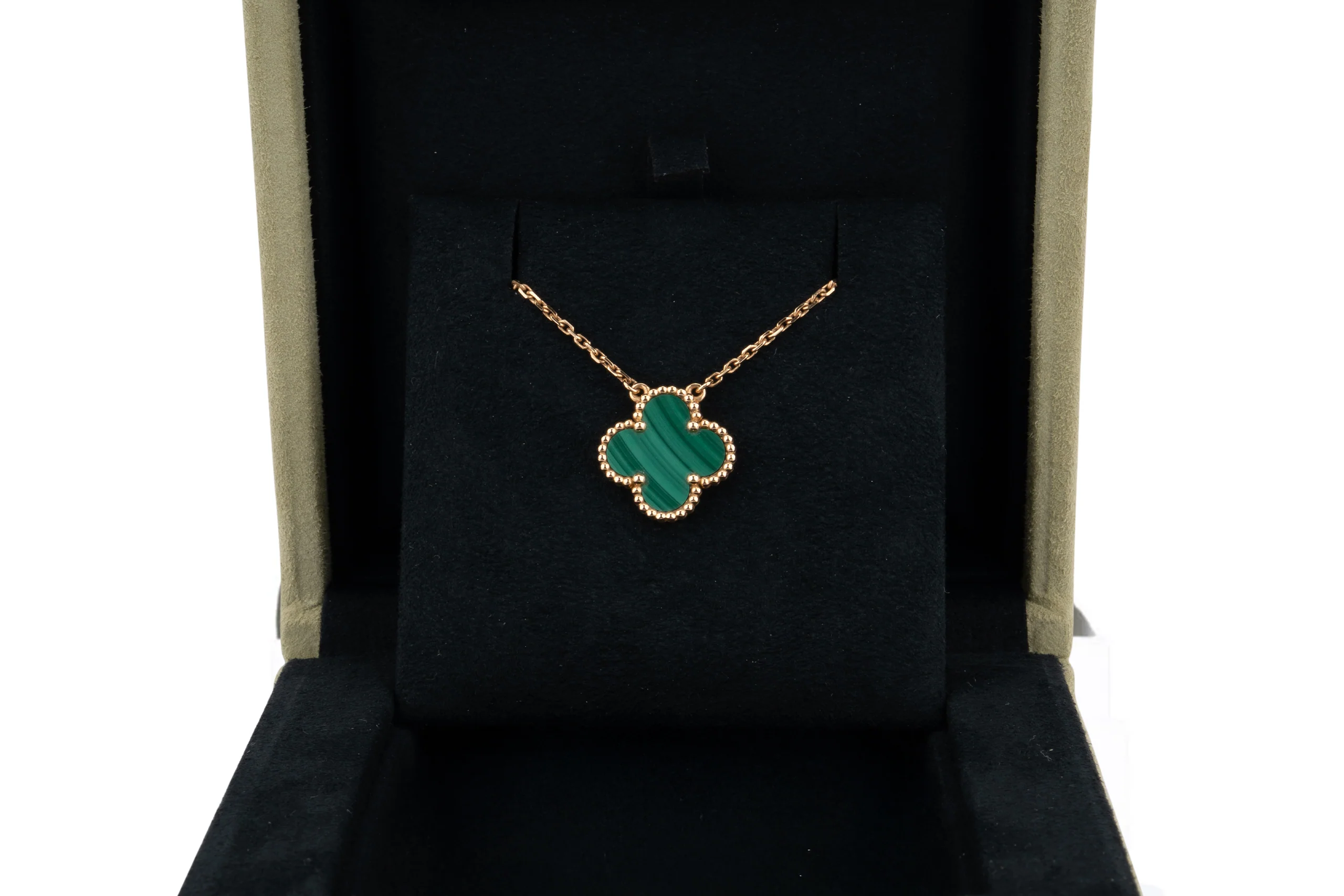 Van Cleef Vintage Alhambra	Pendant		Gold	Malachite - Image 5