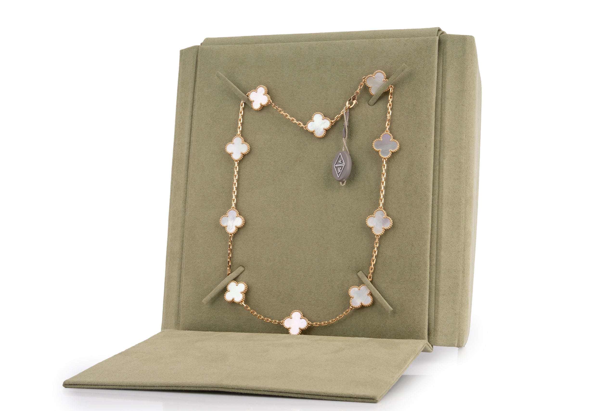 Van Cleef And Arpels Vintage Alhambra	Necklace	10 Motif	Yellow Gold - Image 6